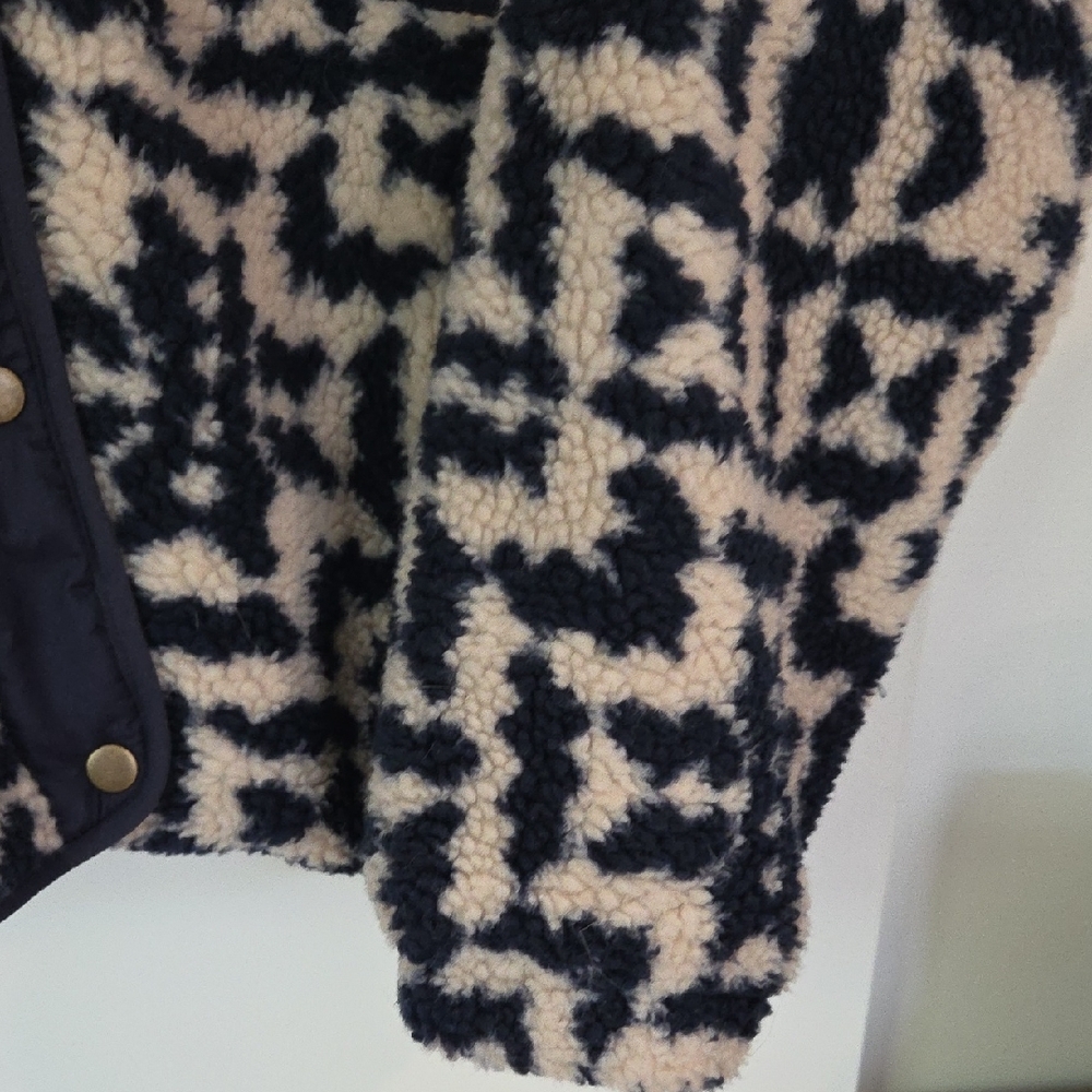 Herizon Sherpa Navy & Cream Fleece Jacket - Picture 5 of 15